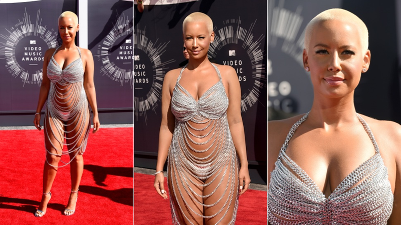 Illustration for article titled Glitter, Cleavage and Outlandish Outfits on the VMAs Red Carpet